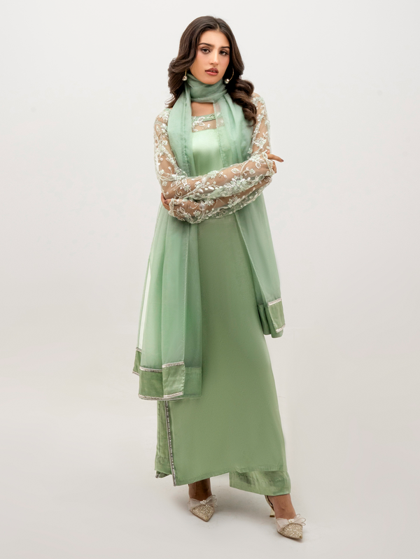Green Silk Dress
